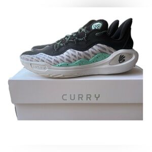Under Armour Curry 11 Basketball Shoes Black Teal M10 W11.5 EUC